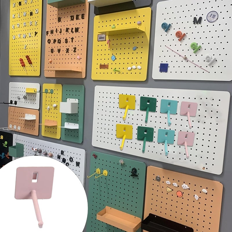 esahpss 8 PCS Heavy Duty Pegboard Hooks,Ideal Peg Board Organizer Accessories for Wall Display, Fit 1/4 Inch Pegboard for Craft Assortment/Garage Organizer,Trumpet - Image 3